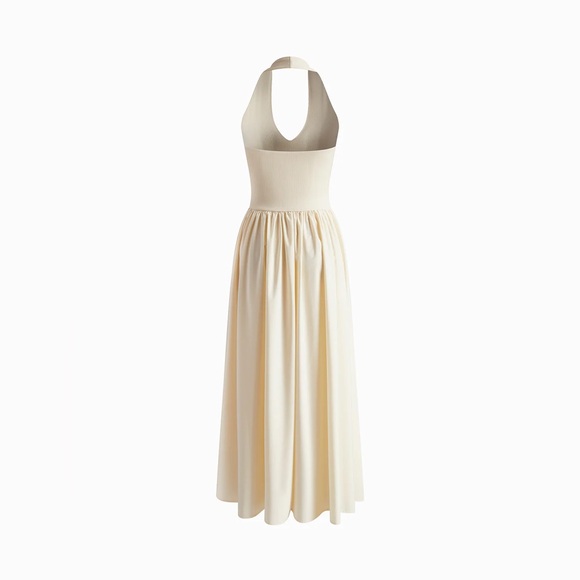 Commense Cream Halter Maxi Dress - Picture 6 of 9